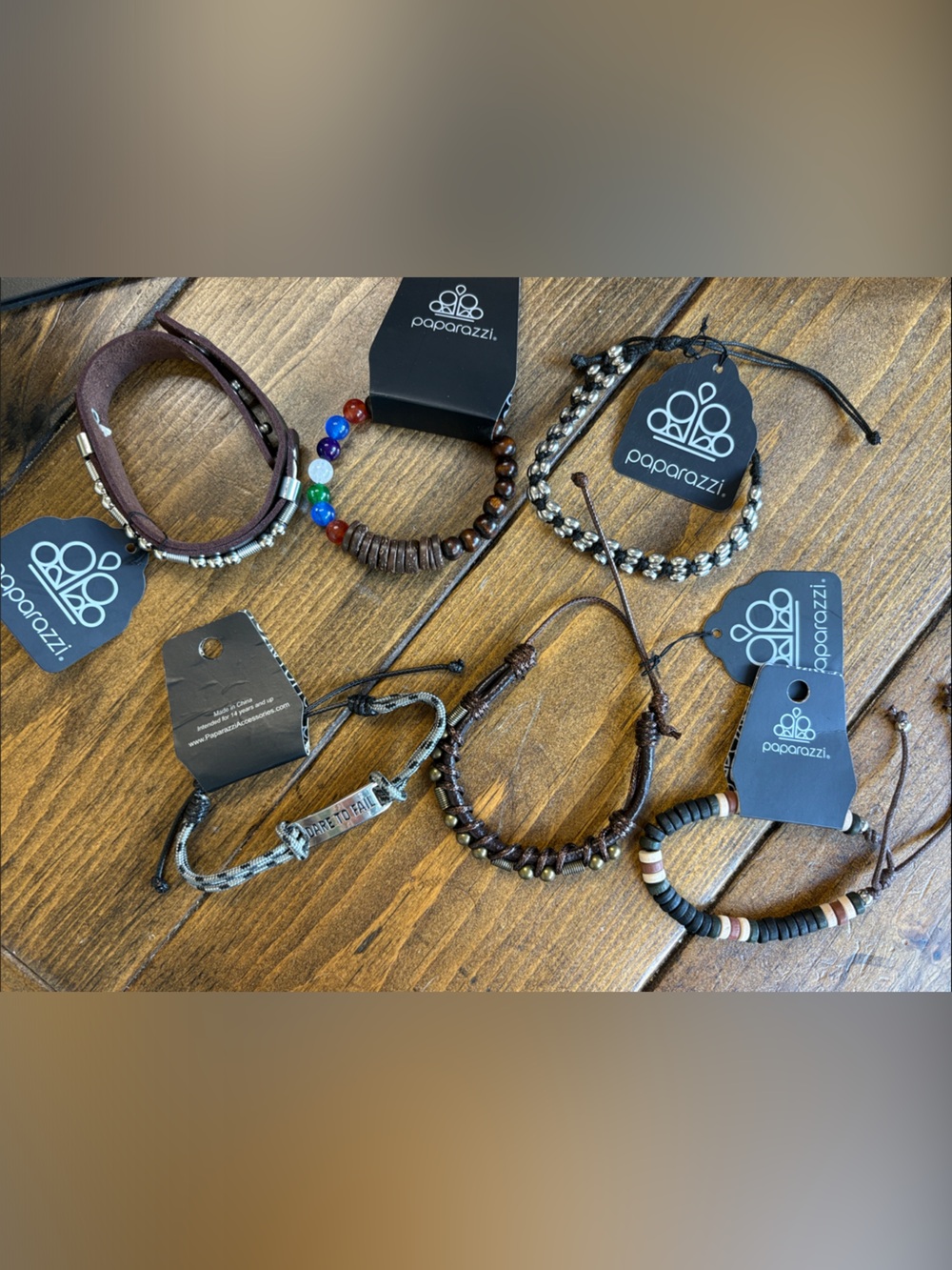 paparazzi Men's Brown and Multicolor Bead Bracelet Collection